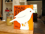 White bird bookend aluminum lasercut profile design for home decoration