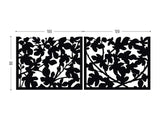 Figue tree lasercut black aluminum for terrace screens