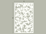 Figue tree lasercut white aluminum for terrace screens