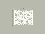 Figue tree lasercut white aluminum for terrace screens