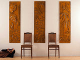 Forest screen CorTen lasercut 3D leaf design