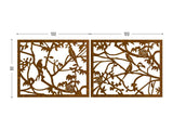 Parrots corten screen lasercut terrace and room divider