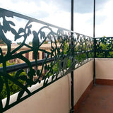 Parrots screen railing parapet lasercut aluminium terrace