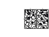 Quince black aluminum screens; outdoor room divider, wall decoration