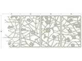 Quince grey aluminum screens; outdoor room divider, wall decoration