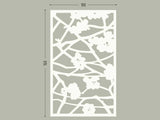 Quince white aluminum screens; outdoor room divider, wall decoration