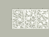 Quince white aluminum screens; outdoor room divider, wall decoration