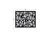 Schefflera black screen lasercut aluminium outdoor divider