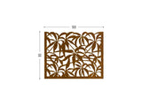 Schefflera corten screen lasercut outdoor divider