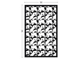 Stemona black screen lasercut aluminum terrace and room divider