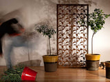 Stemona screen corten lasercut room divider