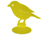 Yellow bird aluminum lasercut profile design for garden and home decoration