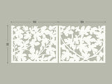 Figue tree lasercut white aluminum for terrace screens