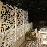 Schefflera screen lasercut aluminium planter terrace and room divider